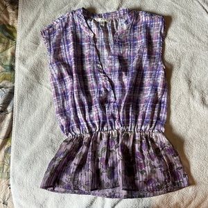 Cabi lavender/purple/silver blouse